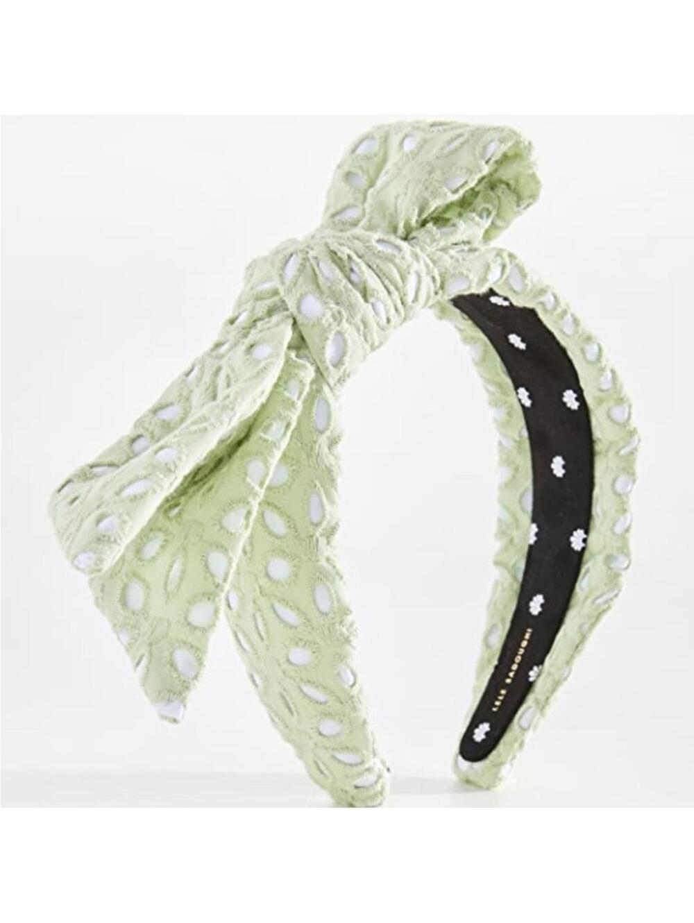 LELE SADOUGHI Sage Eyelet Holly Bow Headband - Picture 3 of 8